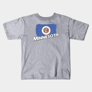 Minnesota flag Kids T-Shirt